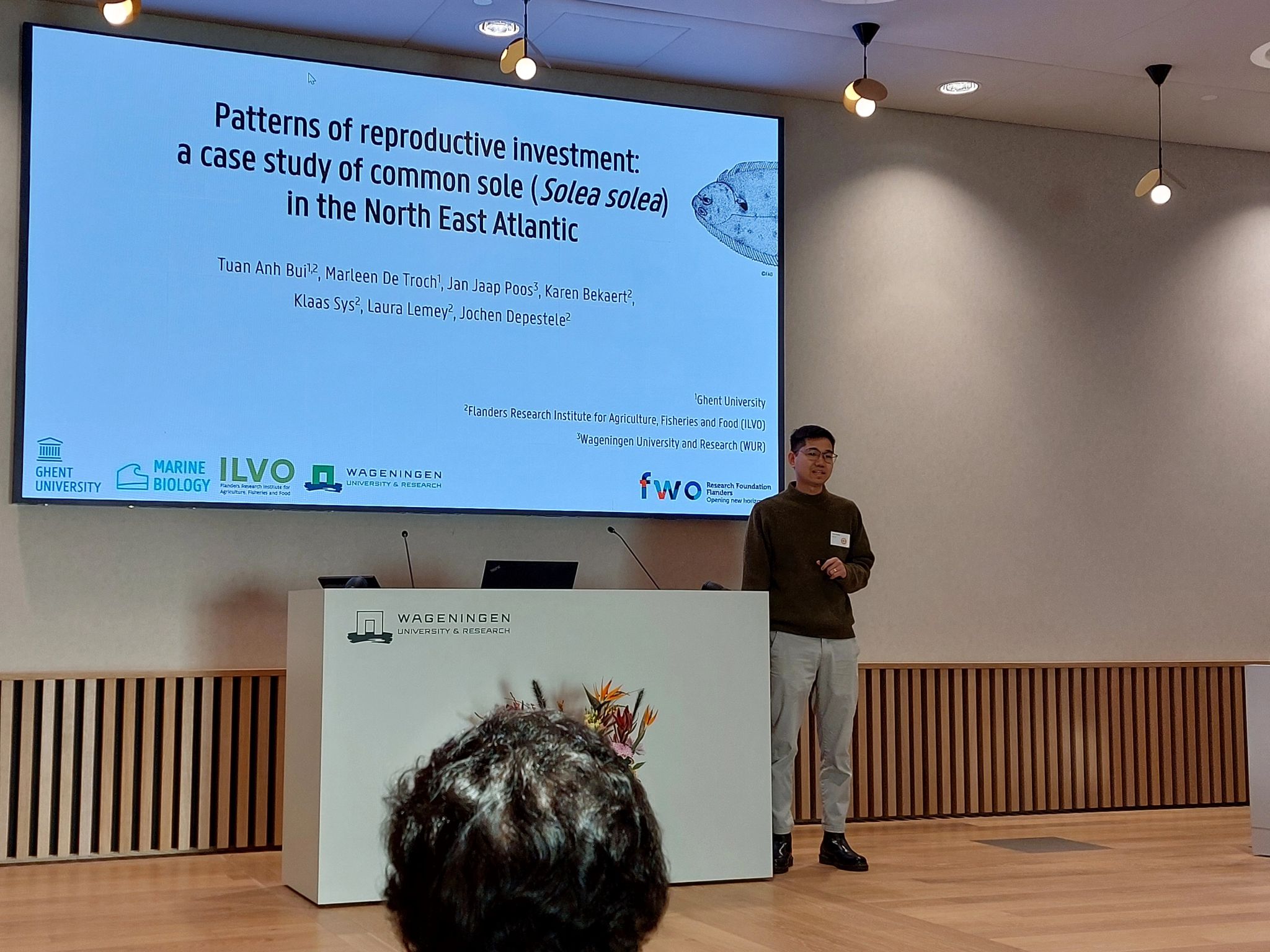 Mình trình bày tại hội thảo International Flatfish Symposium