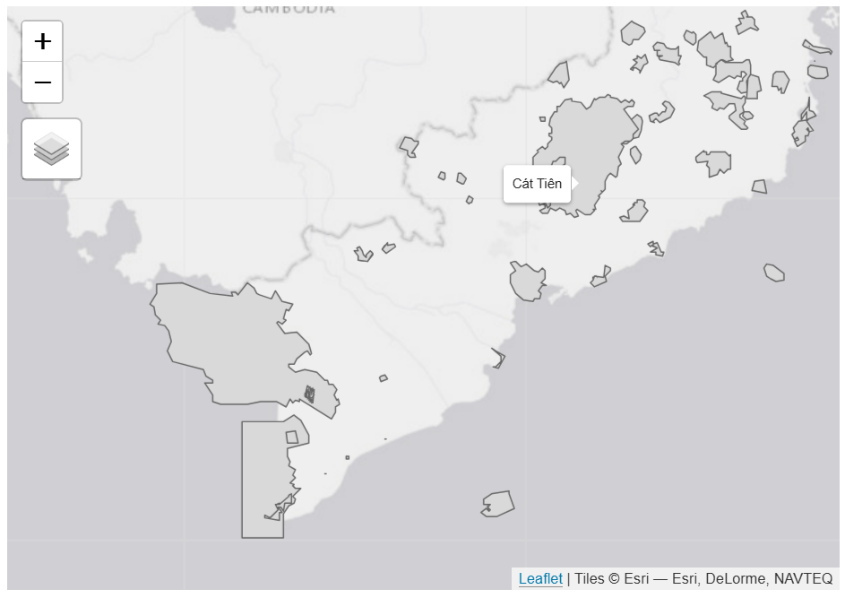 Bản đồ tương tác tạo bởi tmap