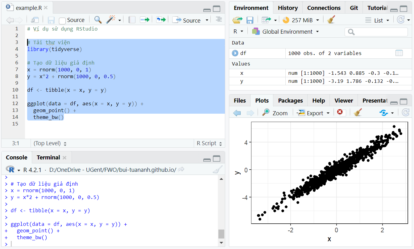Giao diện RStudio